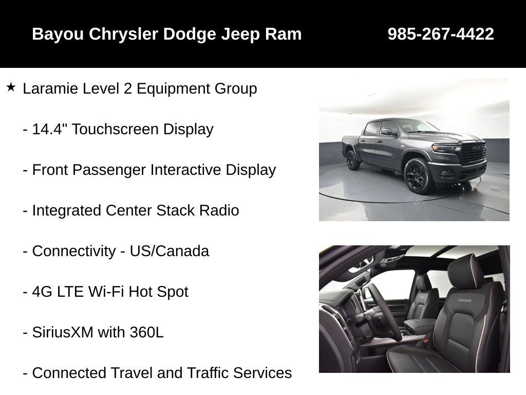 2026 RAM Ram 1500 RAM 1500 LARAMIE CREW CAB 4X4 5'7' BOX