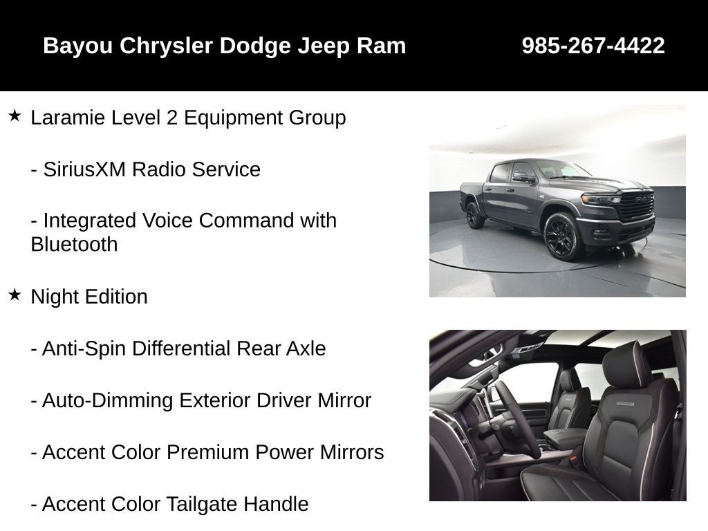 2026 RAM Ram 1500 RAM 1500 LARAMIE CREW CAB 4X4 5'7' BOX