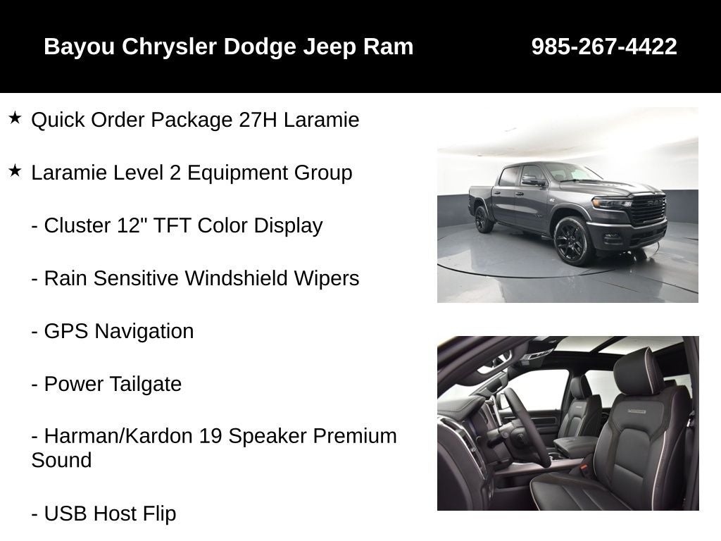 2026 RAM Ram 1500 RAM 1500 LARAMIE CREW CAB 4X4 5'7' BOX