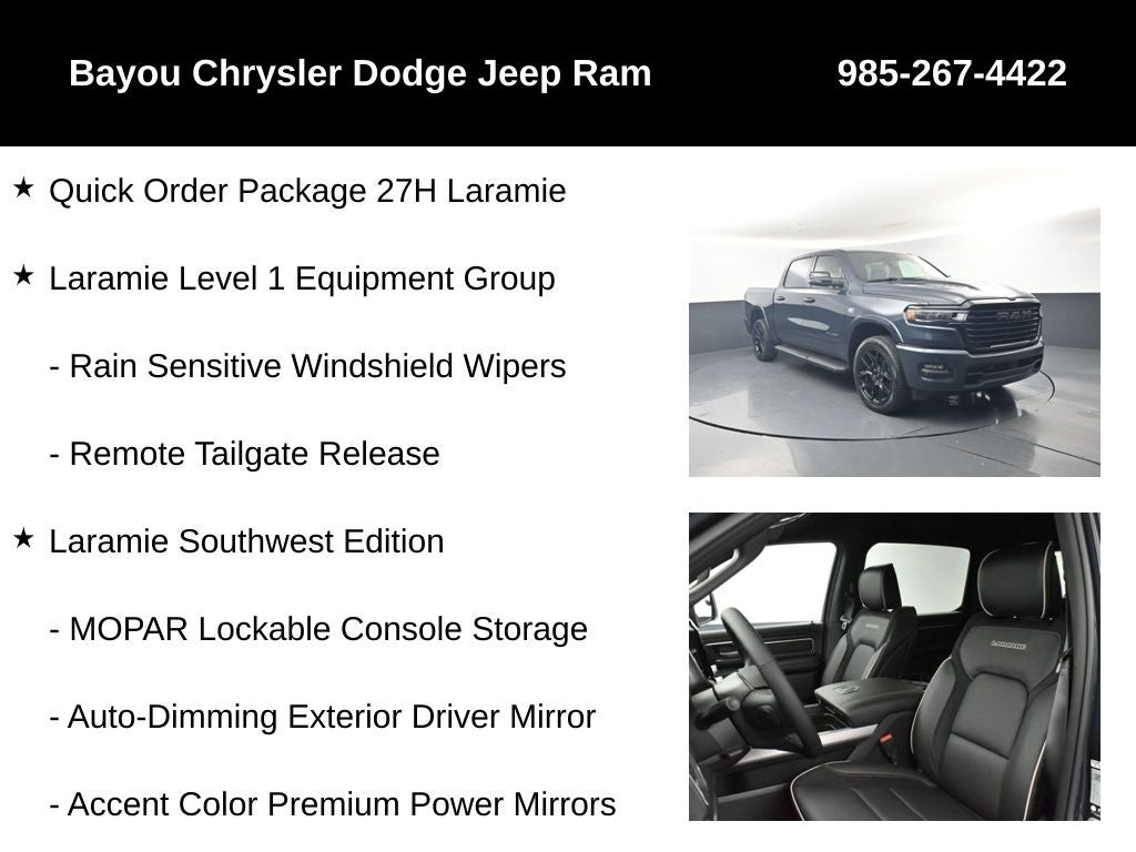 2026 RAM Ram 1500 RAM 1500 LARAMIE CREW CAB 4X4 5'7' BOX