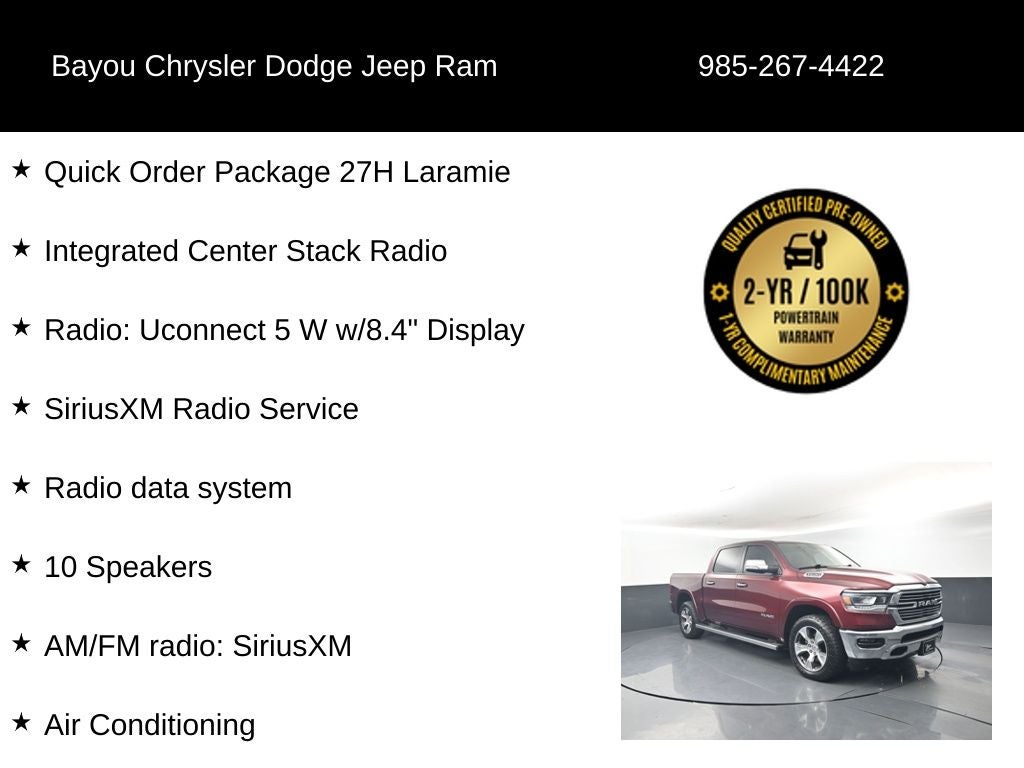 2022 RAM 1500 Laramie Crew Cab 4x4 5'7' Box