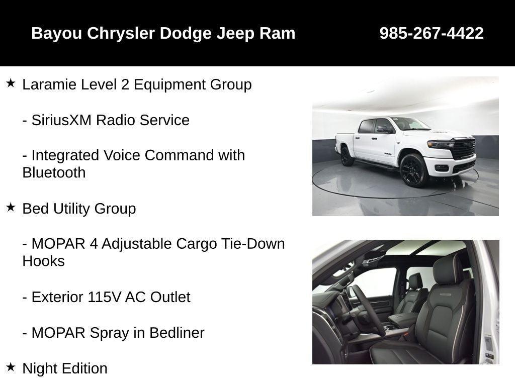 2026 RAM Ram 1500 RAM 1500 LARAMIE CREW CAB 4X4 5'7' BOX
