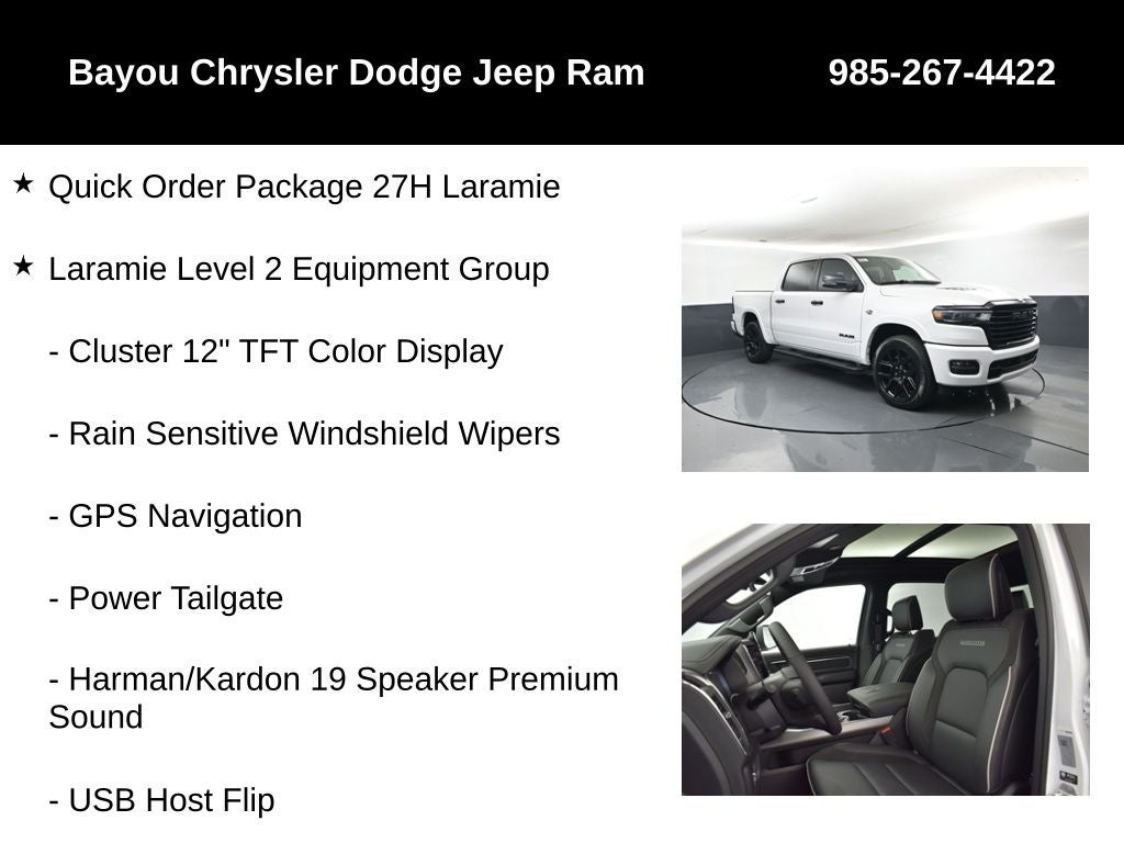 2026 RAM Ram 1500 RAM 1500 LARAMIE CREW CAB 4X4 5'7' BOX