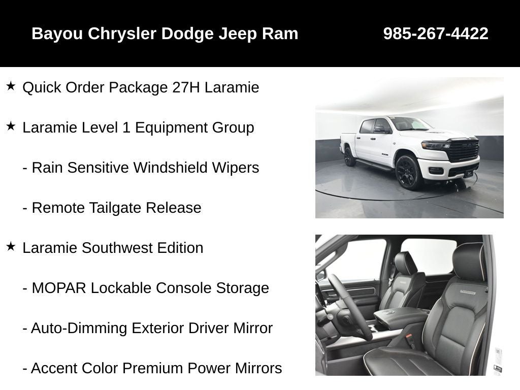 2026 RAM Ram 1500 RAM 1500 LARAMIE CREW CAB 4X4 5'7' BOX