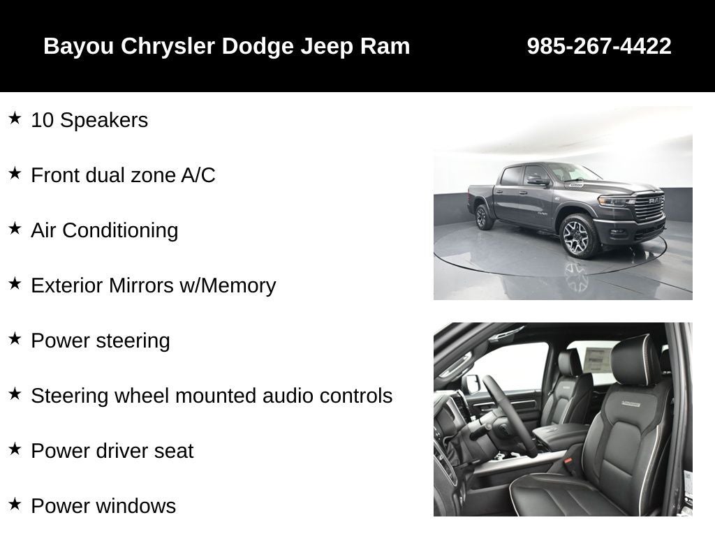 2026 RAM Ram 1500 RAM 1500 LARAMIE CREW CAB 4X4 5'7' BOX