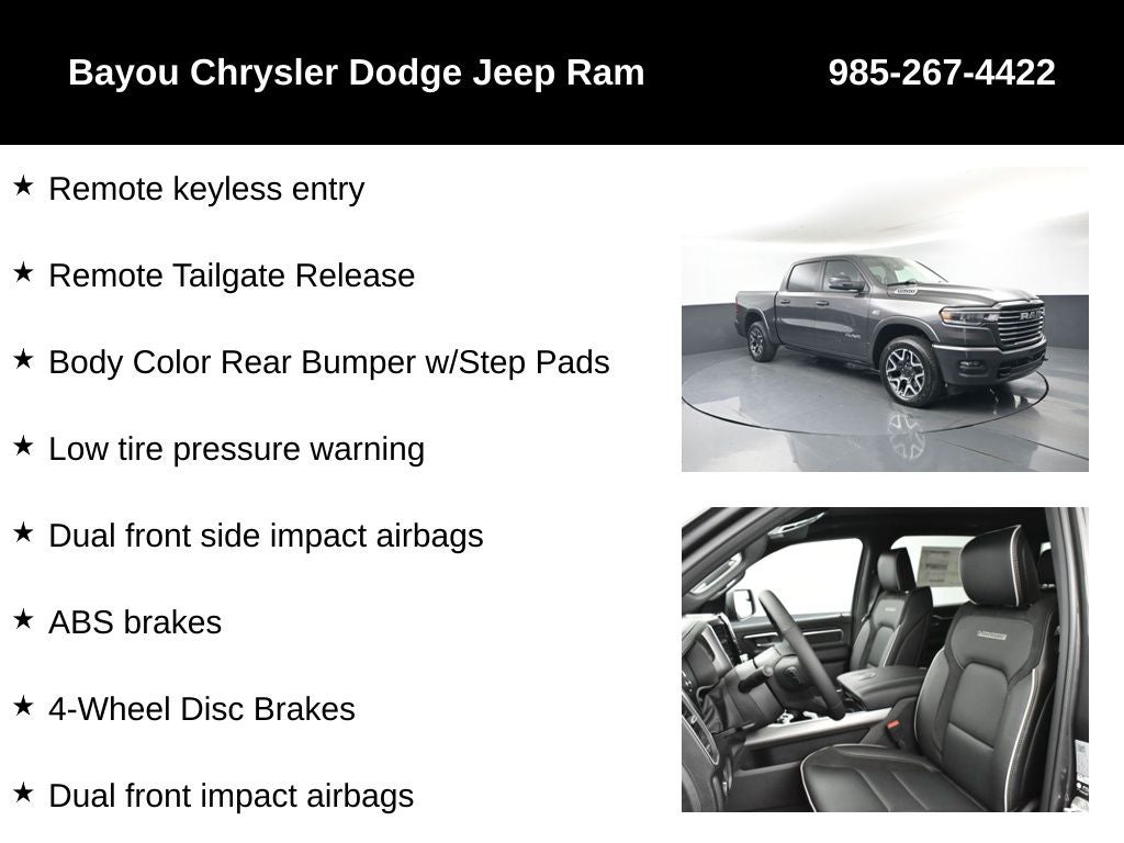 2026 RAM Ram 1500 RAM 1500 LARAMIE CREW CAB 4X4 5'7' BOX