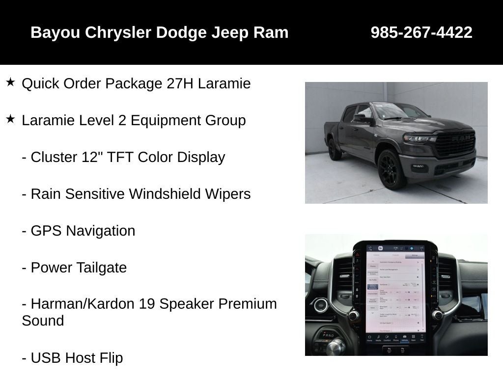 2026 RAM Ram 1500 RAM 1500 LARAMIE CREW CAB 4X4 5'7' BOX