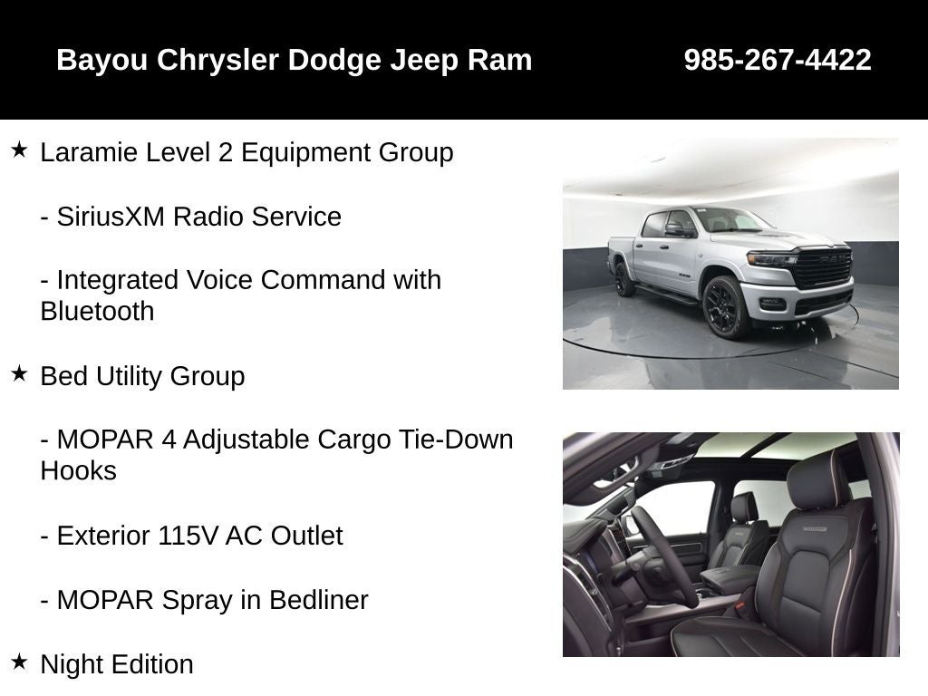 2026 RAM Ram 1500 RAM 1500 LARAMIE CREW CAB 4X4 5'7' BOX