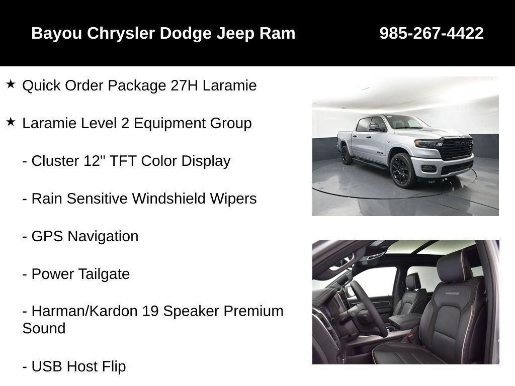 2026 RAM Ram 1500 RAM 1500 LARAMIE CREW CAB 4X4 5'7' BOX
