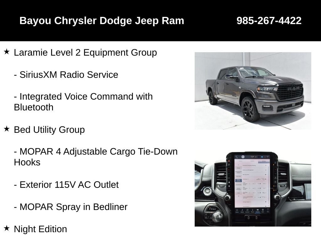 2026 RAM Ram 1500 RAM 1500 LARAMIE CREW CAB 4X4 5'7' BOX