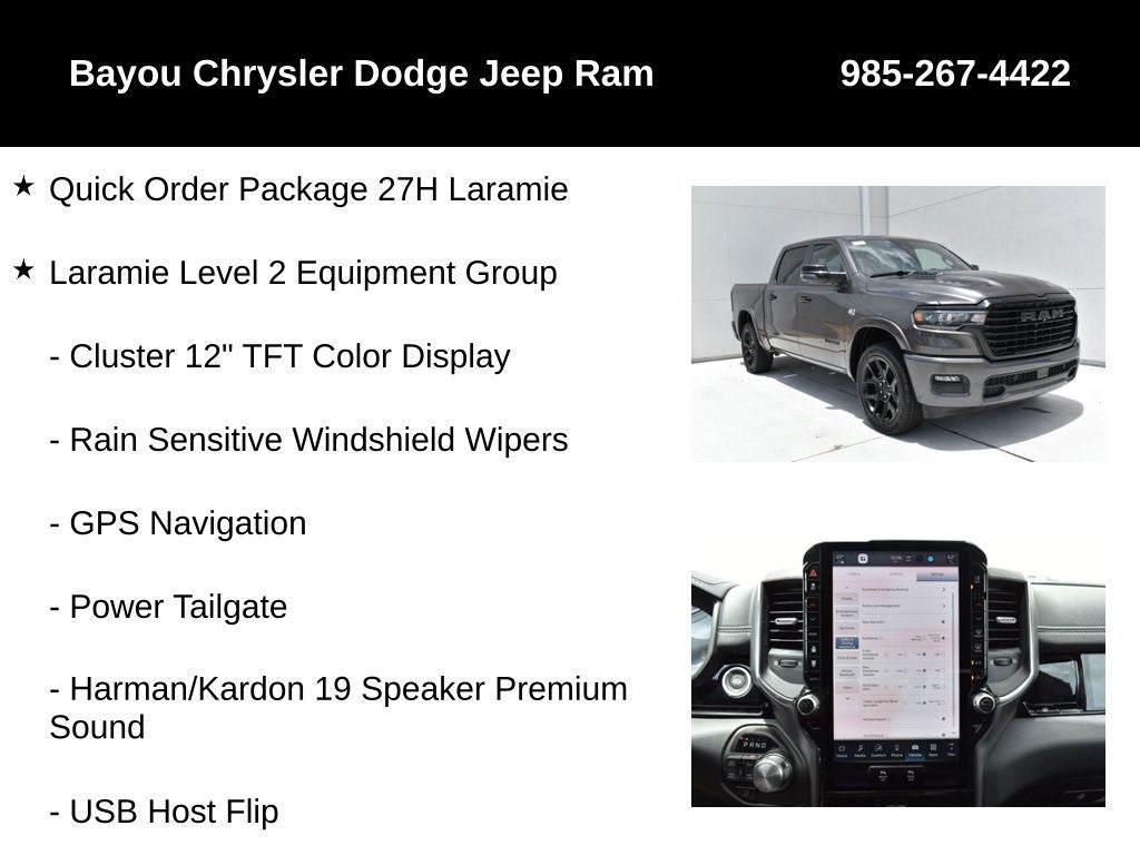 2026 RAM Ram 1500 RAM 1500 LARAMIE CREW CAB 4X4 5'7' BOX