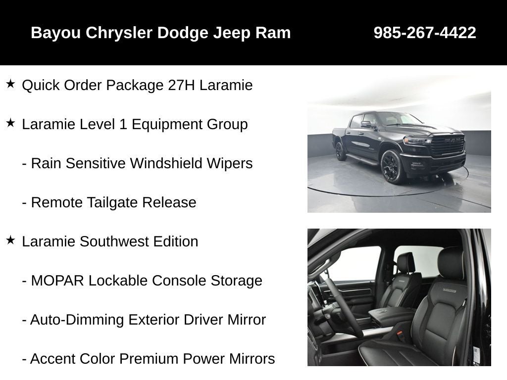 2026 RAM Ram 1500 RAM 1500 LARAMIE CREW CAB 4X4 5'7' BOX