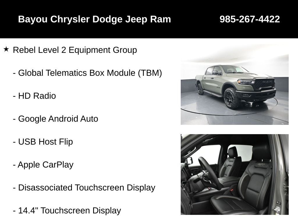 2026 RAM Ram 1500 RAM 1500 REBEL CREW CAB 4X4 5'7' BOX