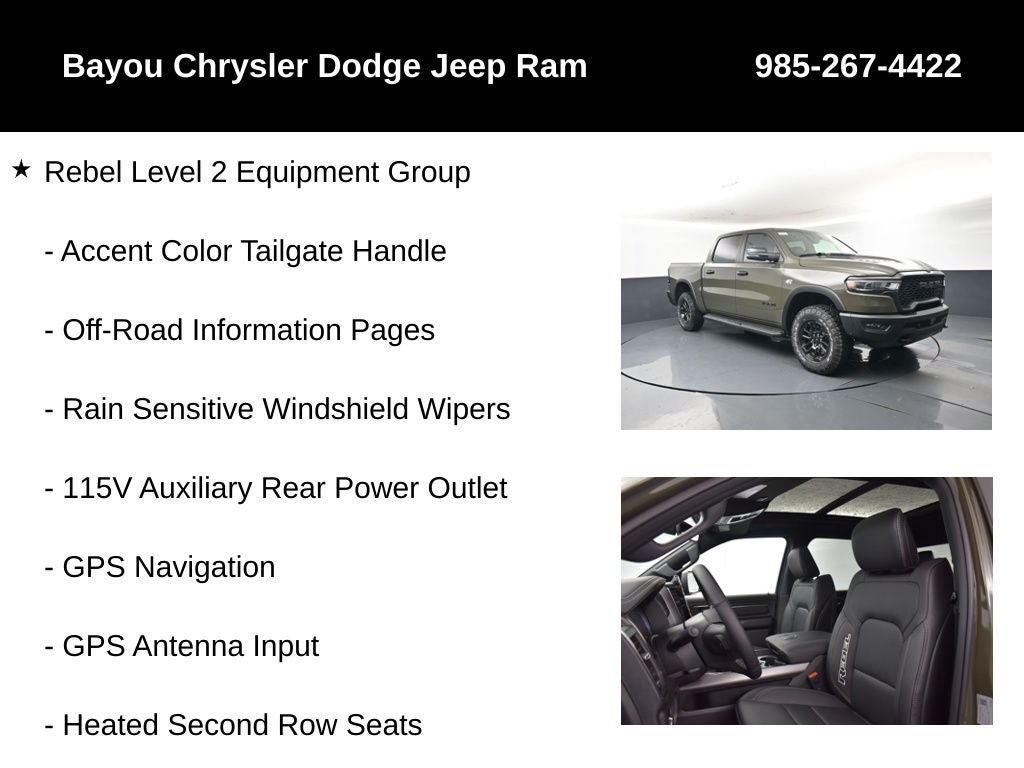 2026 RAM Ram 1500 RAM 1500 REBEL CREW CAB 4X4 5'7' BOX