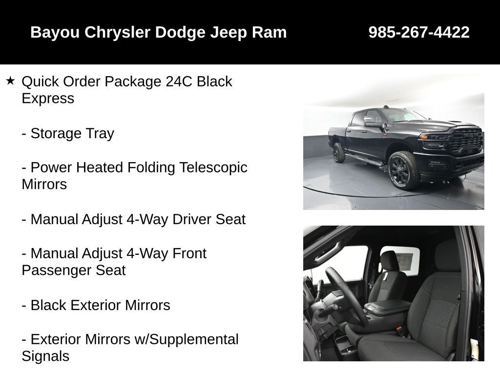 2026 RAM Ram 2500 RAM 2500 BLACK EXPRESS CREW CAB 4X4 6'4' BOX