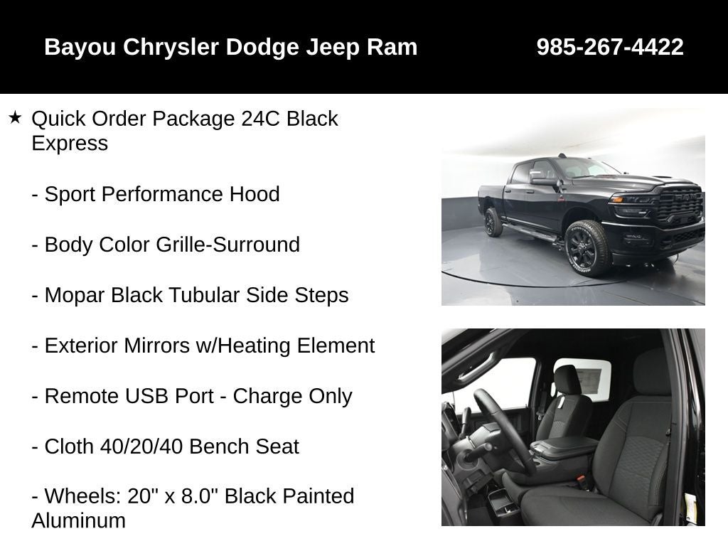 2026 RAM Ram 2500 RAM 2500 BLACK EXPRESS CREW CAB 4X4 6'4' BOX