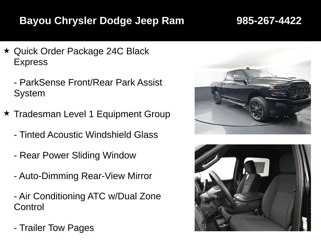 2026 RAM Ram 2500 RAM 2500 BLACK EXPRESS CREW CAB 4X4 6'4' BOX