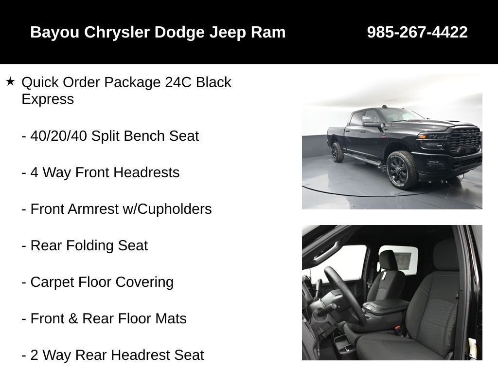 2026 RAM Ram 2500 RAM 2500 BLACK EXPRESS CREW CAB 4X4 6'4' BOX