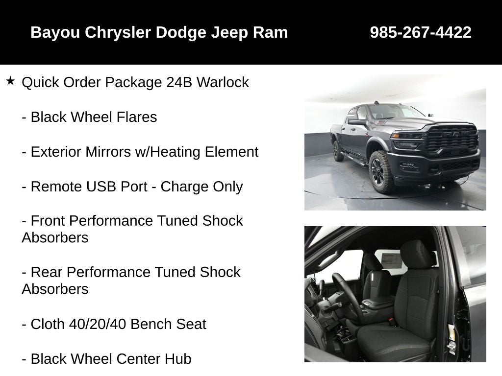 2026 RAM Ram 2500 RAM 2500 WARLOCK CREW CAB 4X4 6'4' BOX