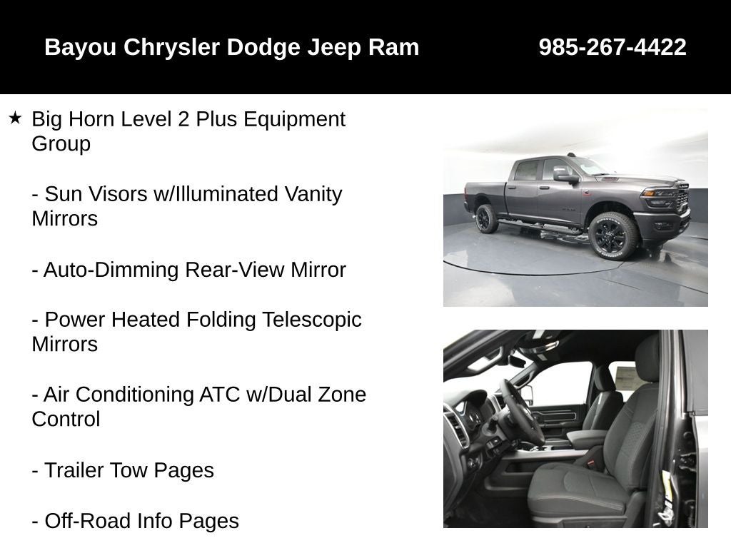 2025 RAM Ram 2500 RAM 2500 BIG HORN CREW CAB 4X4 6'4' BOX