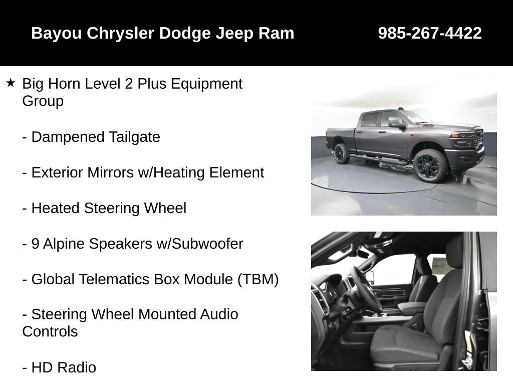 2025 RAM Ram 2500 RAM 2500 BIG HORN CREW CAB 4X4 6'4' BOX