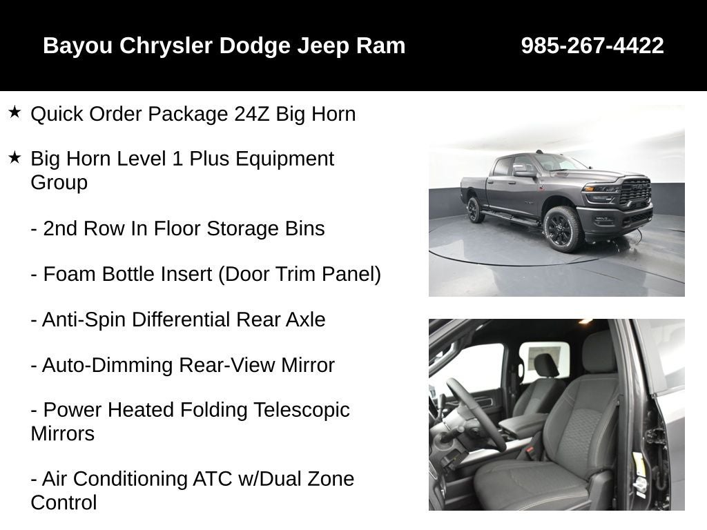 2025 RAM Ram 2500 RAM 2500 BIG HORN CREW CAB 4X4 6'4' BOX