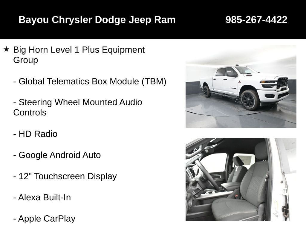 2025 RAM Ram 2500 RAM 2500 BIG HORN CREW CAB 4X4 6'4' BOX