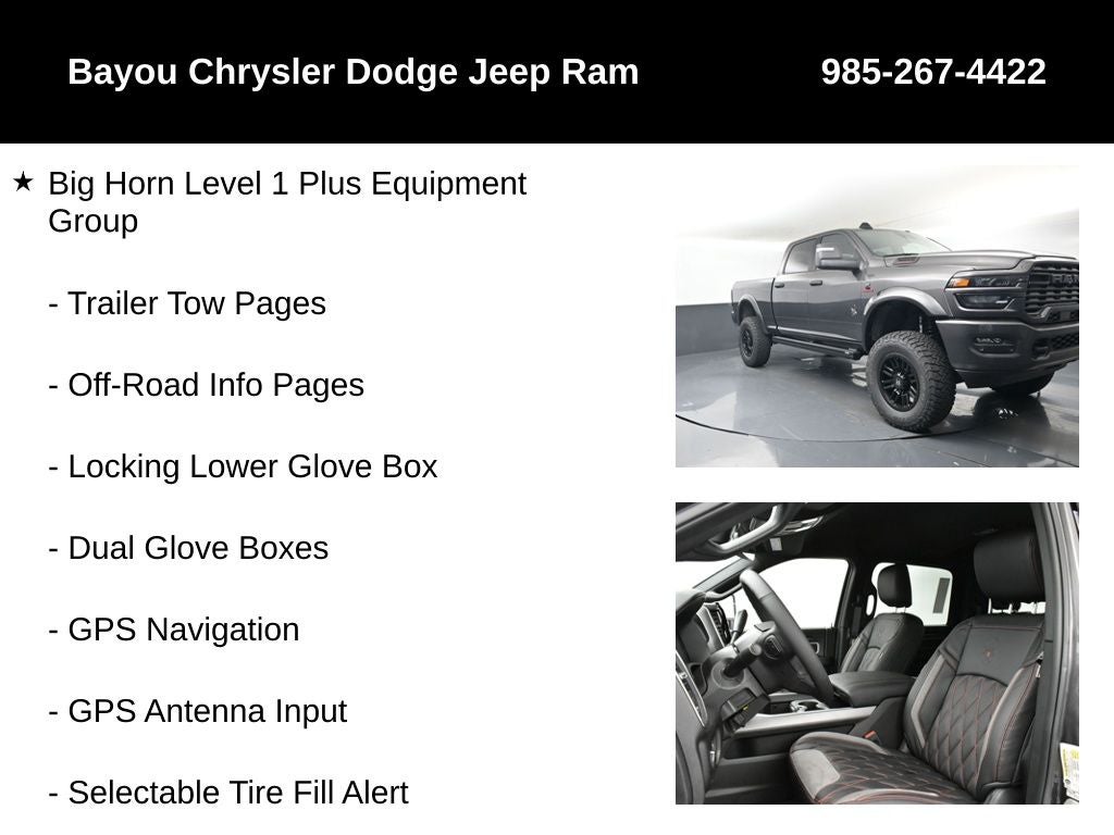 2025 RAM Ram 2500 RAM 2500 BIG HORN CREW CAB 4X4 SCA Black Widow