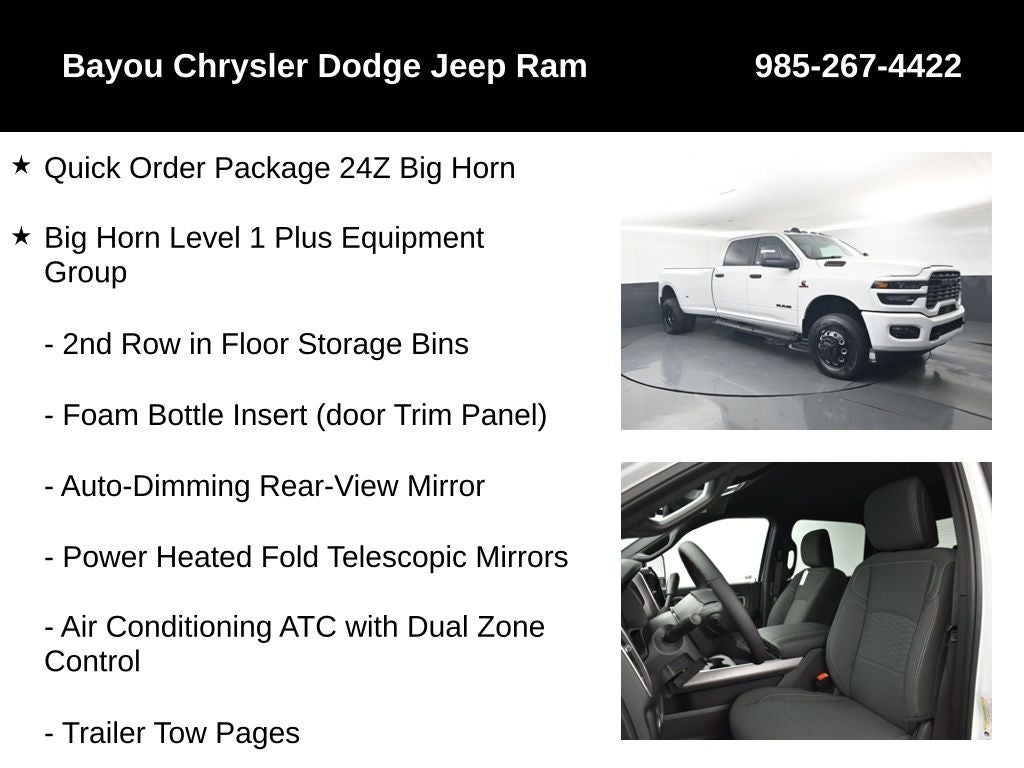 2026 RAM Ram 3500 RAM 3500 BIG HORN CREW CAB 4X4 8' BOX