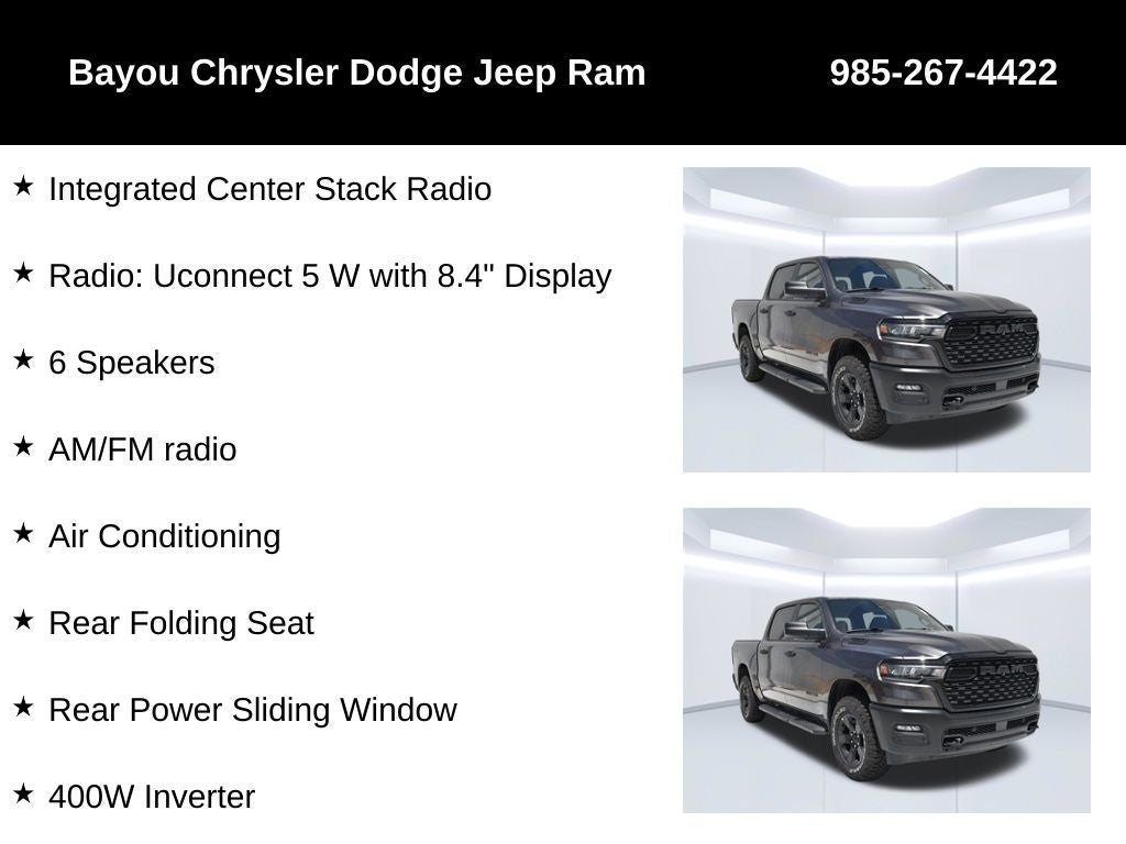 2026 RAM Ram 1500 RAM 1500 WARLOCK CREW CAB 4X4 5'7' BOX
