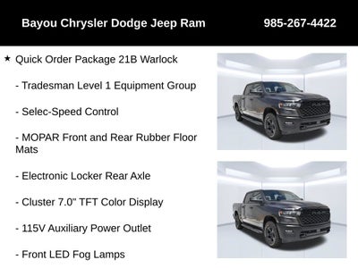 2026 RAM Ram 1500 RAM 1500 WARLOCK CREW CAB 4X4 5'7' BOX