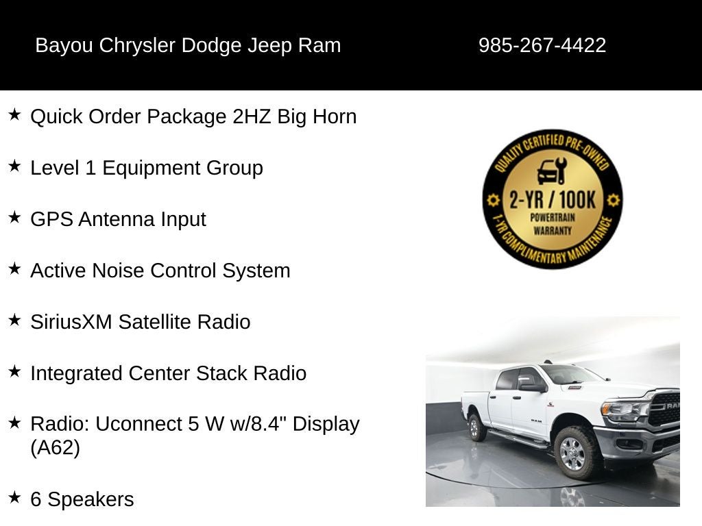 2024 RAM 2500 Big Horn Crew Cab 4x4 6'4' Box