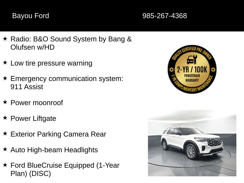 2025 Ford Explorer Platinum 600A