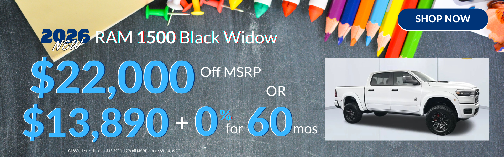 $22,000 off Ram 1500 Black Widow