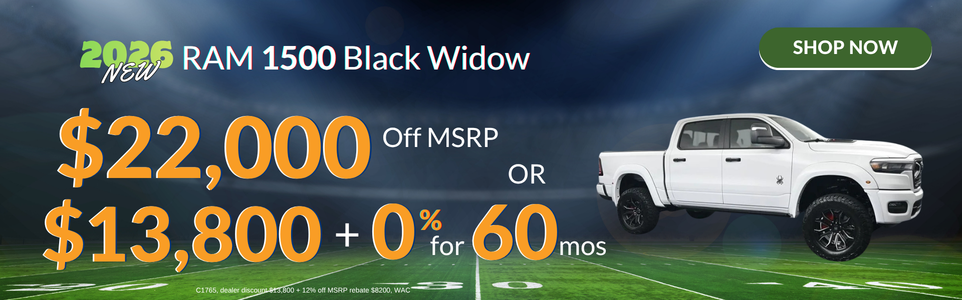 $22,000 off Ram 1500 Black Widow