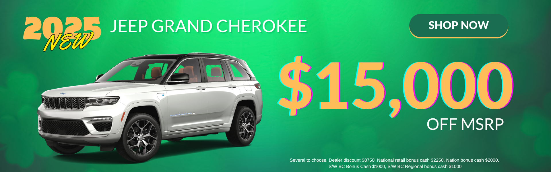 $15,000 off Grand Cherokee