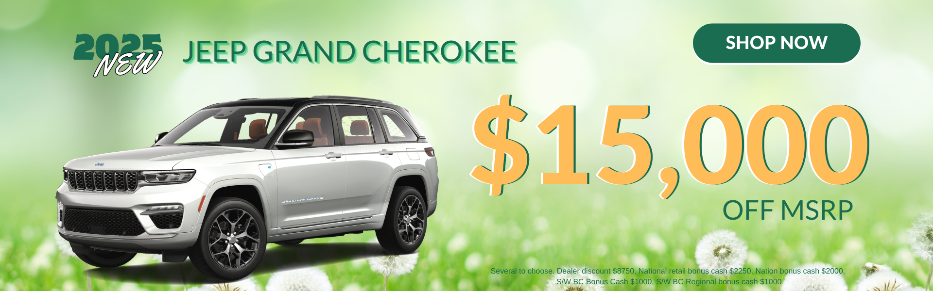 $15,000 off Grand Cherokee